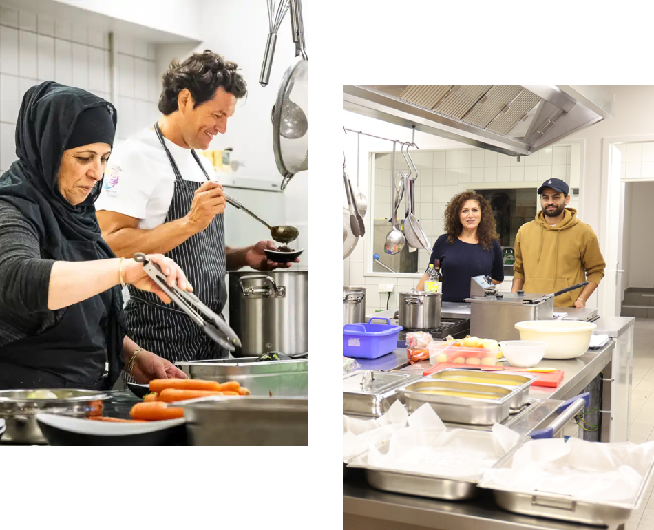 Interkulturelle Zusammenarbeit in der Küche der Lichtgrenze